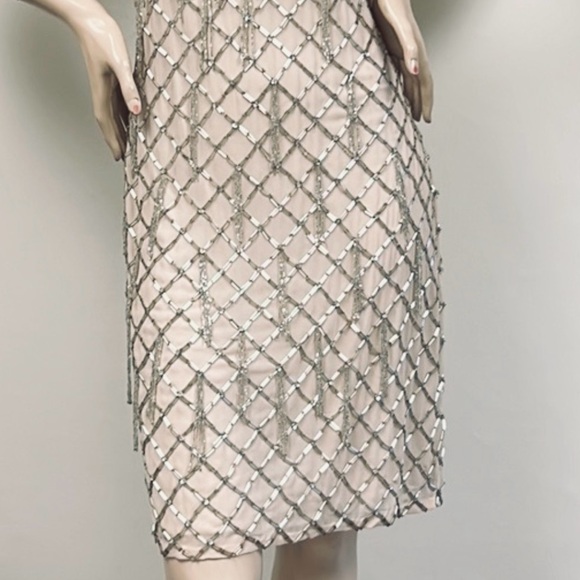 Aidan Mattox beaded with fringes sleeveless dress - Picture 6 of 11